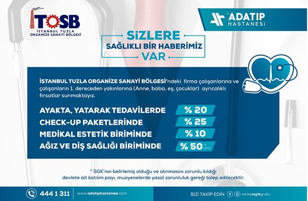 Ozel Adatip Hastanesi Ile Yapilan Isbirligi Hk Istanbul Tuzla Organize Sanayi Bolgesi